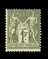 * N°72 - 1F Olive - TB - 1876-1878 Sage (Type I)