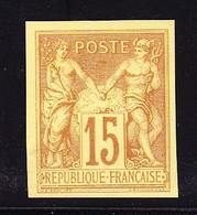 (*) N°77 - 15c Jaune Clair - Emission Des Régents - TB - 1876-1878 Sage (Type I)