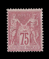 * N°81 - 75c Rose - Signé Brun - TB - 1876-1878 Sage (Type I)