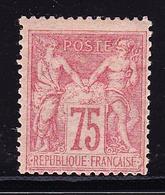 * N°81 - 75c Rose - Signé A. Brun - TB - 1876-1878 Sage (Type I)