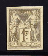 * N°82b - 1F Vert Bronze - Granet - TB - 1876-1878 Sage (Type I)