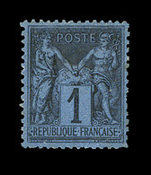 * N°84 - 1c Bleu De Prusse - Bon Centrage - Qques Défauts - 1876-1878 Sage (Type I)