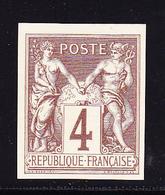 (*) N°88d - 4c Lilas Brun - Régent - TB - 1876-1878 Sage (Type I)