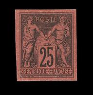 * N°91 - 25c Noir S/rouge - Granet - Signé G. Bühler - TB - 1876-1878 Sage (Type I)