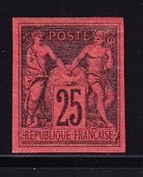 * N°91d - 25c Noir S/rouge - Granet - TB - 1876-1878 Sage (Type I)