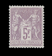 ** N°95 - 5F Violet S/lilas - Signé - TB - 1876-1878 Sage (Type I)