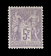 * N°95 - 5F Violet S/lilas - TB - 1876-1878 Sage (Type I)