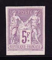 ** N°95c - 5F Violet - Granet - Signé Blanc - TB - 1876-1878 Sage (Type I)