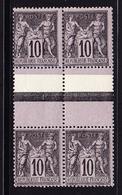 **/* N°103b - Paire - Interpanneau - 2 Ex ** - TB - 1876-1878 Sage (Type I)