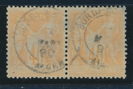 O BUREAU D'ALGERIE N°94 - Obl. BORDJ-BOU-ARRERIDJ - En Paire - B/TB - 1849-1876: Période Classique