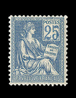 ** N°114 - 25c Bleu - TB Centrage - TB - 1900-02 Mouchon