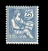 ** N°127 - 25c Bleu - Centrage Courant - TB - 1900-02 Mouchon