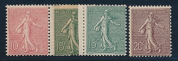 ** N°129/31, 130j - TB - 1903-60 Semeuse Lignée