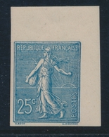 ** N°132c - 25c Bleu - ND - Signé BRUN - TB - 1903-60 Semeuse Lignée