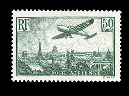 * N°14b - 50F Vert Foncé - Charn. Légère - TB - 1927-1959 Neufs