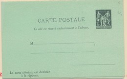 EP SAG I1 - 15c Noir - CPRP N°I1 - TB - Cartes Postales Types Et TSC (avant 1995)