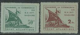(*) SAINT NAZAIRE N°8/9 - Signé JF Brun - TB - Guerre (timbres De)