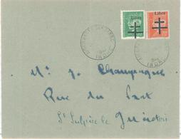 L Aigurande - S/2 Lettres - Afft N°2/3, 9 - Obl. Du 18/8/44 - TB - Bevrijding