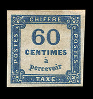 * N°9a - 60c Bleu Très Foncé - Forte Charn. - TB - 1859-1959 Neufs