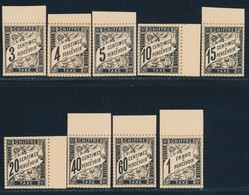 (*) N°12/17, 19, 21 Et 22 - Duval Noir - ND S/Bristol Dentelure Figurée - BDF - TB - 1859-1959 Neufs