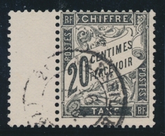 O N°17 - 20c Noir + Interpanneau - TB - 1859-1959 Neufs