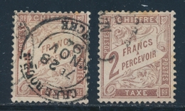 O N°25/26 - 1F Et 2F Marron - Signé Calves - TB - 1859-1959 Neufs