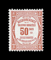 ** N°47 - 50c Rouge - Signé Calves - TB - 1859-1959 Neufs