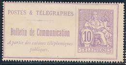 (*) TELEPHONE N°22 - 10c Violet - TB - Telegraaf-en Telefoonzegels