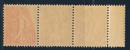 ** N°129 - Bde De 3 - BDF - Impression Recto-verso Partielle - TB - Ongebruikt