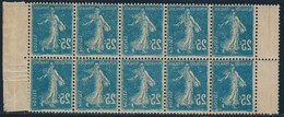 ** N°140 Bleu Foncé - Bloc De 10 - Impression Recto Verso - Superbe Nuance - TF - TB - Ongebruikt