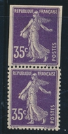 ** N°142 - 35c Violet - Paire Dt 1 Ex ND Accidentel - Signé - TB - Ongebruikt