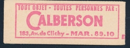 ** N°Pa 8a  - Carnet CALBERSON - TB - Andere & Zonder Classificatie