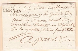 LAC 66 Cernay - 31x11 (1822) - Pli De Bitschwiller - Pr Paris - TB - Lettres & Documents