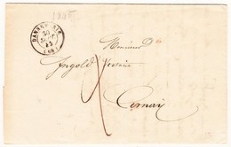 LAC T15 Dannemarie - 1845 - Pour Cernay - Taxe 2 - TB - Lettres & Documents