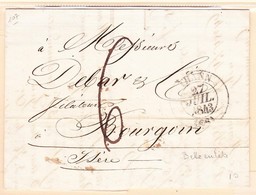 LAC Thann - 27/Juil/1843 - T13 + Taxe Manus 6 - B/TB - Lettres & Documents