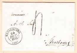 LAC Wesserling - 24 Dec 1835 + Taxe Tampon 4 - TB - Brieven En Documenten