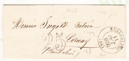 LAC T13 Wesserling - 1850 - Taxe 25 Dt - "I" = Kruth - TB - Lettres & Documents