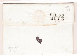 LAC DEB.55.METZ - Au Verso D'un Pli De NANCY - Pr Longuion - Juillet 1816 - TB - Lettres & Documents