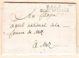 LAC P.66.P NEUF BRISACK - 38x8 - (An3) - Signé Pothion - TB - Lettres & Documents