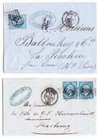 LAC 2 Plis Colmar - Datés 1867, 1868 (Dble Port) - TB - Brieven En Documenten