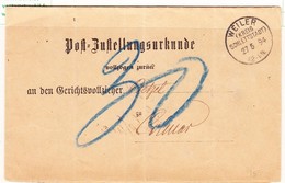 L Weiler (Kreis Schlettstadt) - 27/5/94 - Taxe 30 - TB - Lettres & Documents