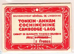 ** Carnet De 40 T. Souvenir (Vignettes) Du Tonkin, Annam, Cochinchine, Cambodge, Laos - B/TB - Autres & Non Classés