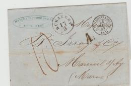 Rum112 /- RUMÄNIEN - Bukarest 1858 Nach Frankreich - ...-1858 Préphilatélie