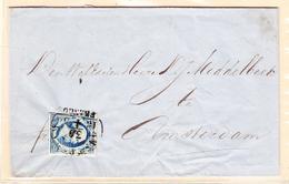 LSC N°1c - 5c Bleu Acier - Obl. Amsterdam - TB - Lettres & Documents