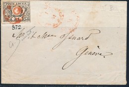 L N°10 (N°6) - Canton De VAUD - Obl. Rge - 1851 - Pr Genève - Signé Simart - B/TB - 1843-1852 Timbres Cantonaux Et  Fédéraux