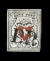 O N°13 I (N°17) - ORTS POST - Obl PP - Signé Brun - TB - 1843-1852 Federale & Kantonnale Postzegels