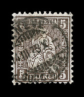 O N°30 (N°35c) - Dble Impression Bas Gauche - TB - 1843-1852 Federale & Kantonnale Postzegels