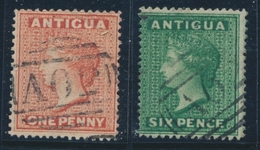 O N°2A/3 - 1p. Vermillon Et 6p. Vert - TB - Antigua E Barbuda (1981-...)