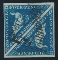 O N°8 - 4p Bleu - Paire - TB - Cap De Bonne Espérance (1853-1904)