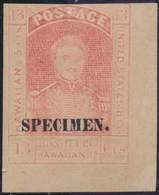 * N°6 - 13c Rouge - Surch "Specimen" - CDF - Signé TB - Hawaï